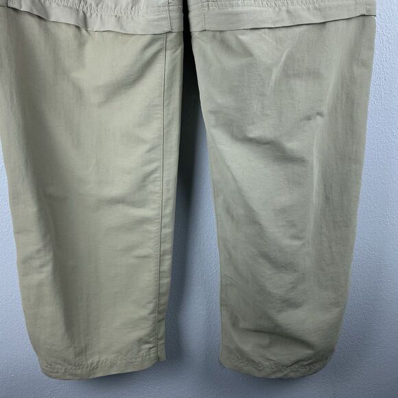NF Sz XL Convertible Zip Tan Cargo Many Pockets Ankle Zip Gusset 40 X 32” Belted - Picture 9 of 16